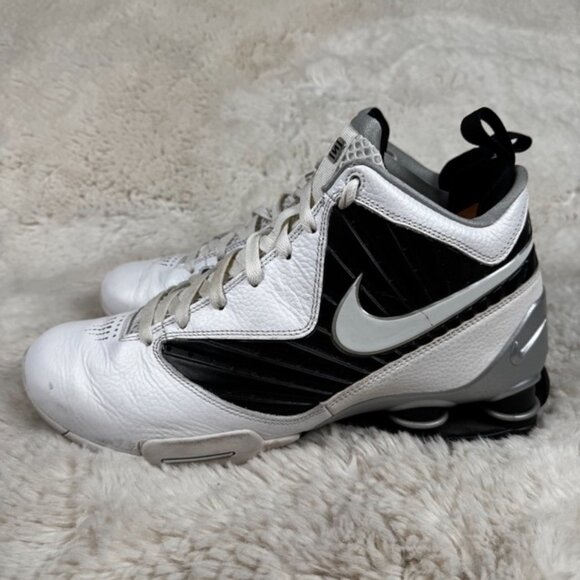 Nike Shox VC 3 Shoes Mens Size 11 Basketball 407628-100 White Black Silver - Picture 6 of 11